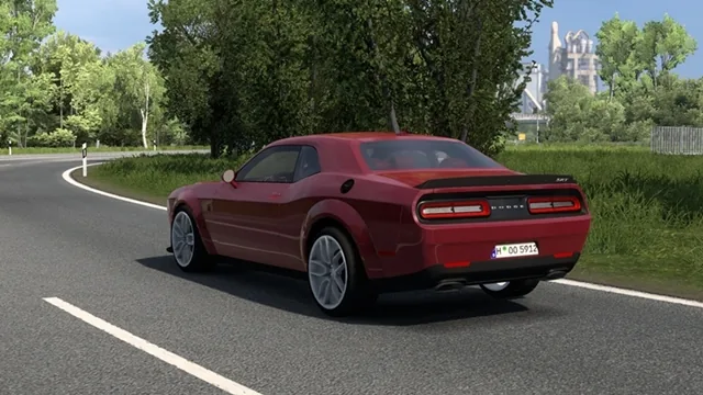 ETS2 2018 Dodge Challenger SRT Hellcat Widebody Rear view