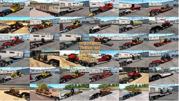 ATS 1.60 Overweight Trailers and Cargo Pack V6.2.3
