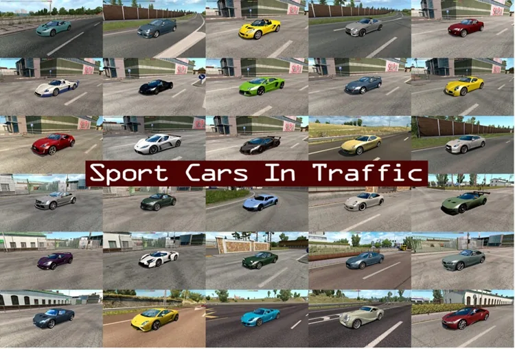 ETS2 1.60 Sport Cars Traffic Pack V12.7.15