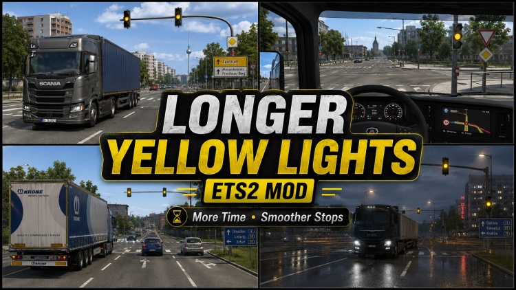 ETS2 1.60 Longer Yellow Lights