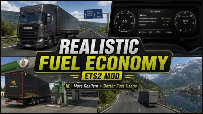 ETS2 1.60 Realistic Fuel Economy