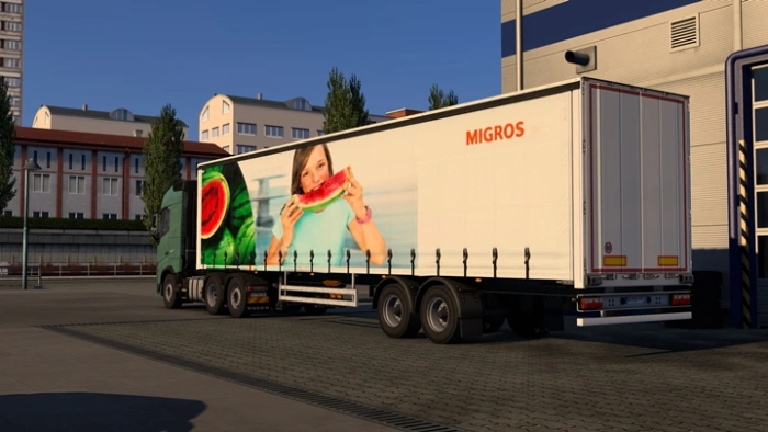ETS2 1.60 Migros Watermelon Trailer Skin