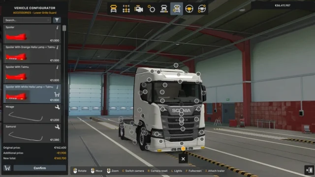 ETS2 1.60 Scania Next Gen S/R Painted Bumper Spoiler