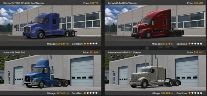 ATS 1.61 Realistic Used Truck Dealer