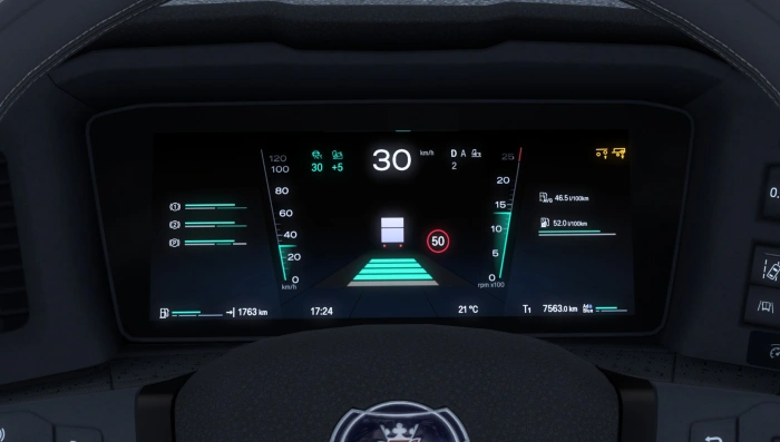 ETS2 1.61 Realistic Scania SmartDash