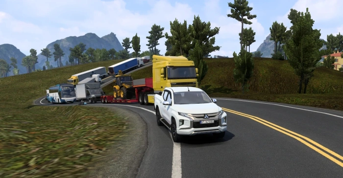 ETS2 Ultimate Heavy Traffic Mod - dense highway traffic