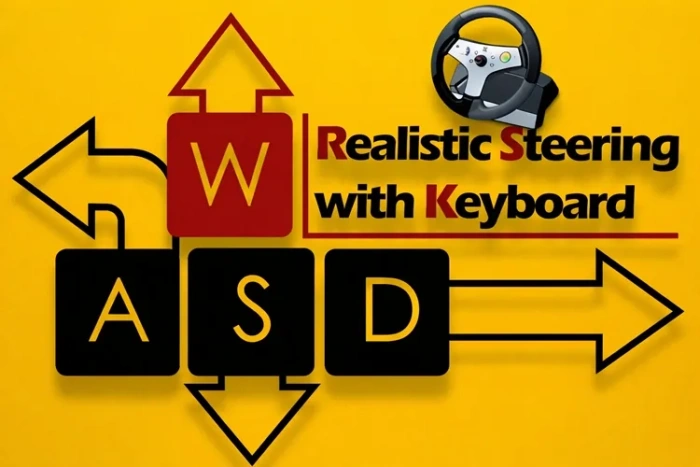 ETS2 1.61 Realistic Steering with Keyboard