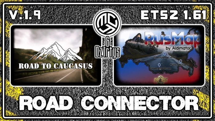 ETS2 1.61 Road to Caucasus + RusMap [Aldimator] RC V1.9