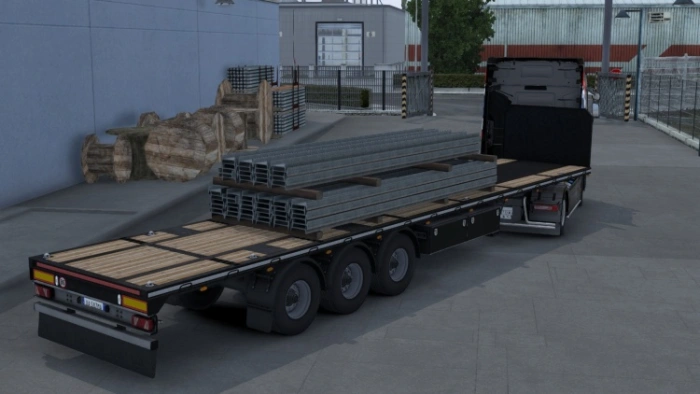 ETS2 1.61 Flatbed With Container Pins Fix