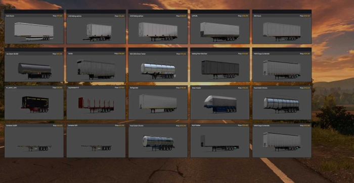 ETS2 1.61 TZ Express Trailers Pack