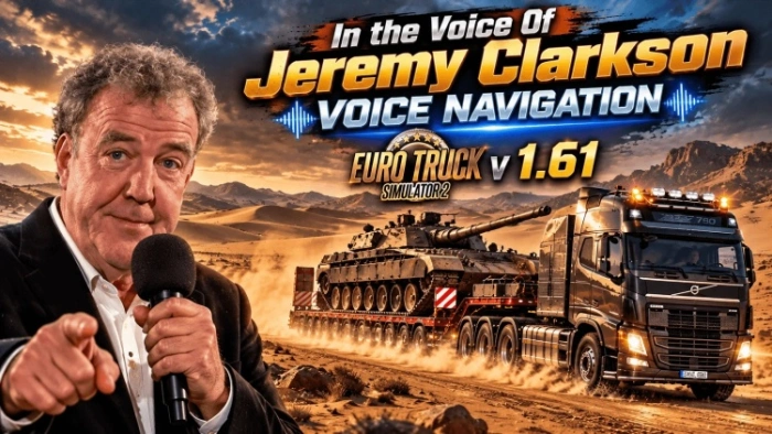 ETS2 1.61 Voice Navigation - English Voice of Jeremy Clarkson