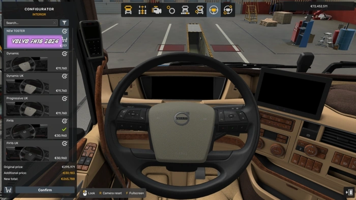 ETS2 1.61 Volvo FH5-FH6 Holland Style Interior