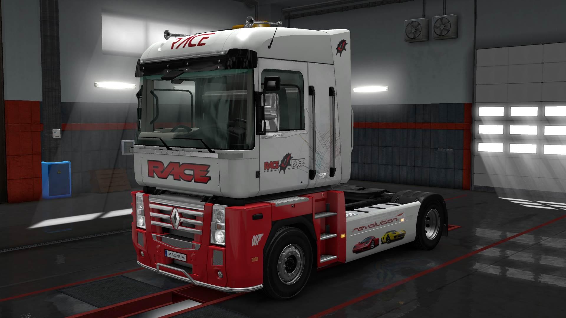 Ets2 Renault Magnum Race Skin 1 30 X Truck Simulator Mods Ets2 Ats Mods