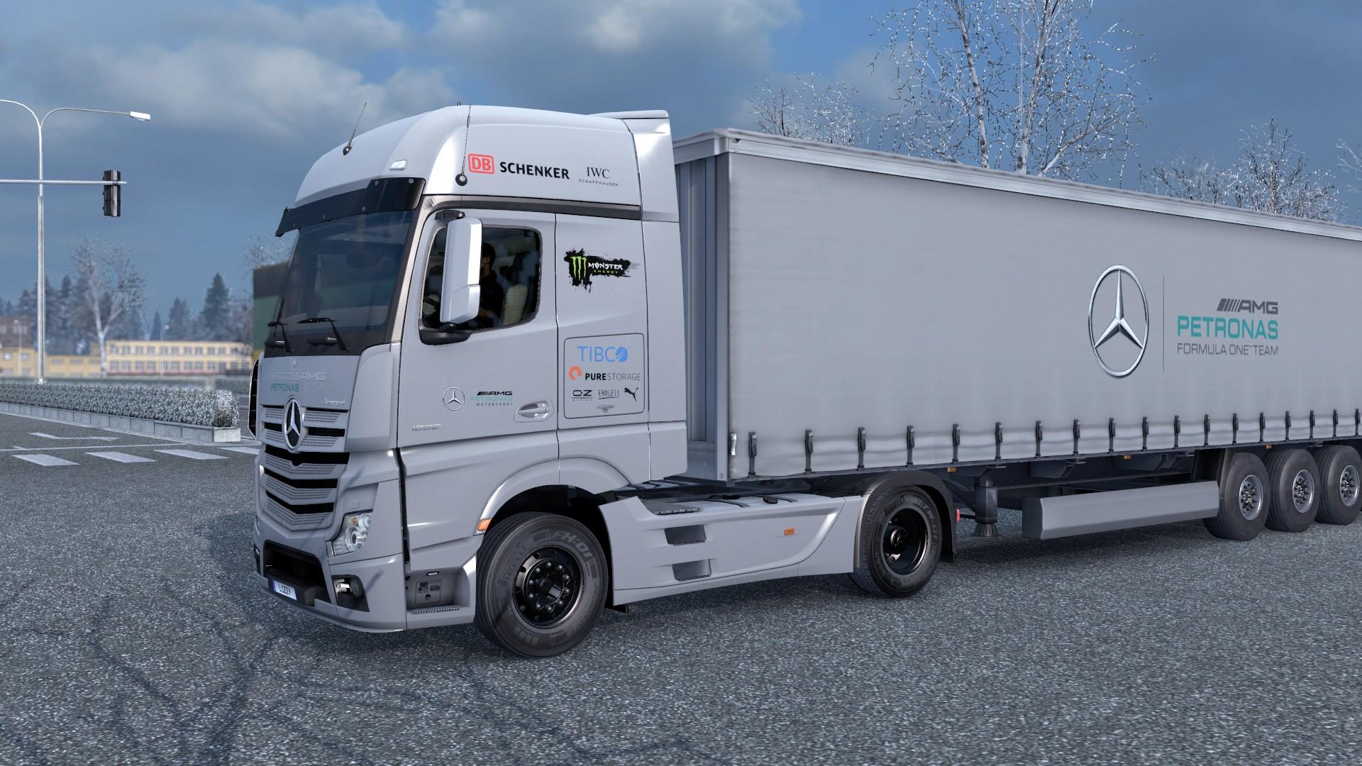 Ets2 Mercedes Benz Actros 14 Amg Petronas Trailer V1 0 1 30 X Truck Simulator Mods Ets2 Ats Mods