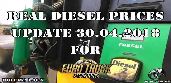 ETS2 Real Diesel Prices For Ets2 Map Update 30.04.2018