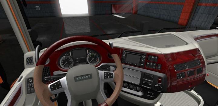 Ets2 Daf E6 Red White Interior 1 34 X Truck