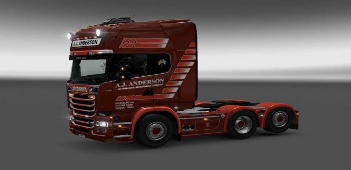 ETS2 - Scania Rjl Real Companies Skins (1.35.x) - Haulin, Ats, Ets2 Mods