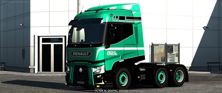 Ets2 Renault T Range Roml Cargo Logistics Special Skin V1 0 1 36 X Truck Simulator Mods Ets2 Ats Mods