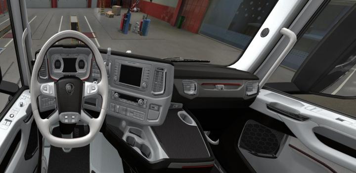 ETS2 - Scania S 2016 White - Black Interior V1 (1.38.x) - Haulin, Ats ...