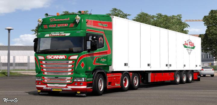 ETS2 - Scania Rjl Jan Mues Skin Pack V1.0 (1.39.x) - Haulin, Ats, Ets2 Mods