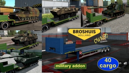 Photo of Military Addon For Ownable Trailer Broshuis V1.2.8 ETS2 (1.43.x)