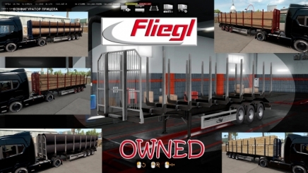 Photo of Ownable Log Trailer Fliegl V1.0.9 ETS2 (1.43.x)