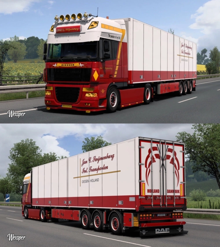 Daf Xf 105 Jan C. Swijnenburg Skin Pack Update ETS2 (1.44) - Haulin ...