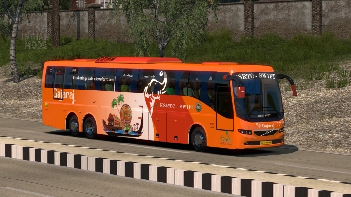 Indian Ksrtc (Kerala) Skin Pack For Volvo B11R V1.0 ETS2 (1.45 ...