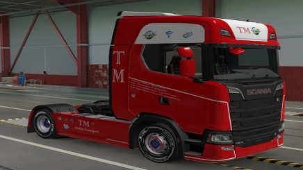 Skin New Scania S Tm Global Transport ETS2 (1.47) - Haulin, Ats, Ets2 Mods