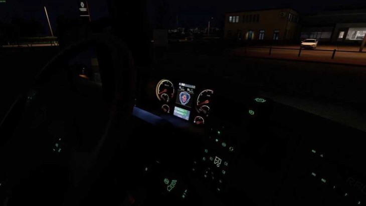 ETS2 1.56 – Dashboard Lights & Blue and White Interior Light V1.0