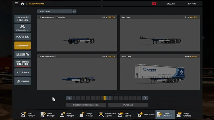 ETS2 1.56- Krone Profi Box Carrier Pack V1.6.5.1
