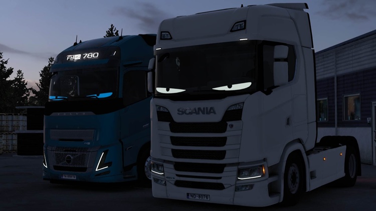 ETS2 1.57 – Animated LED Window Eyes V1.4