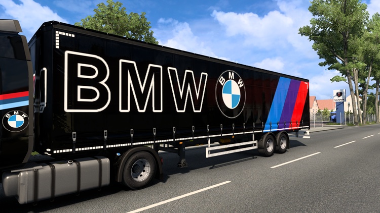 ETS2 1.57 – BMW Trailer Skin and Mudflaps V2.0