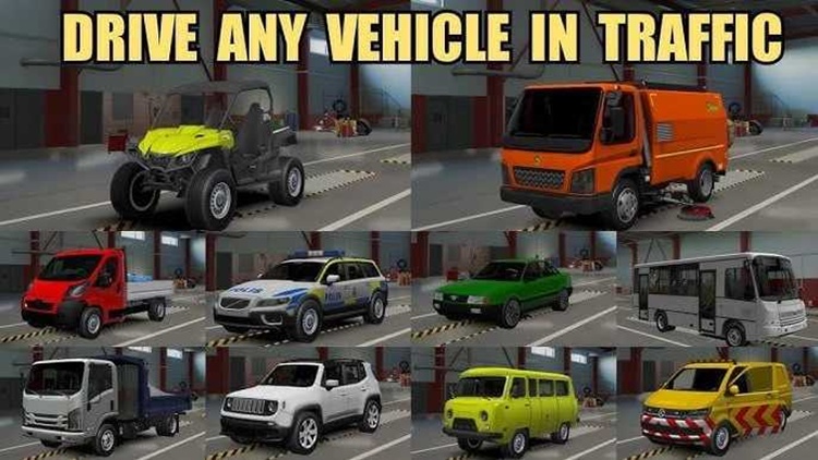 ETS2 1.57 – Drivable AI Vehicles