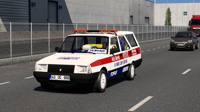 ETS2 1.59 Tofas Kartal Emergeny Service ETS2 Tofas Kartal Emergeny Service Front view