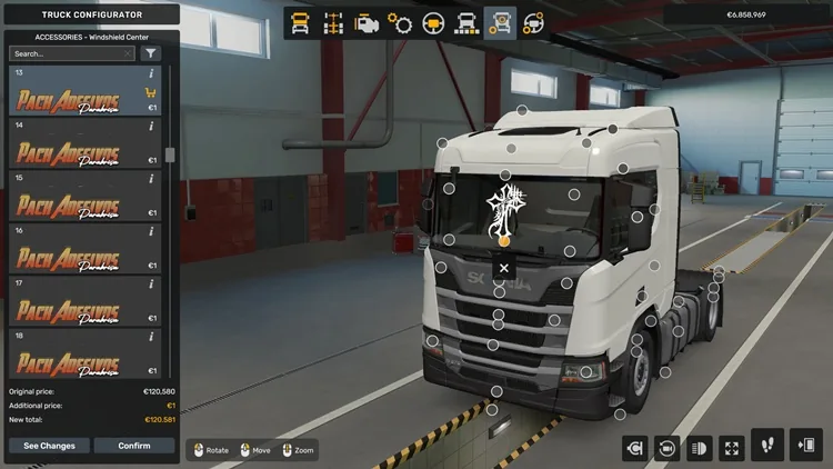 ETS2 1.57 – Scania R 2016 Widscreen Decals Pack