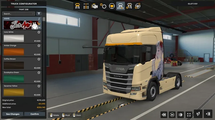 ETS2 1.57 – Scania R NTG Anime 4K Skin