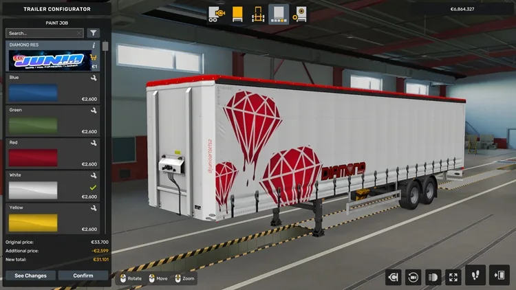 ETS2 1.57 – Daf 2021 XG+ & SCS Trailer Diamond Red Skin ETS2 1.57 – Daf 2021 XG+ & SCS Trailer Diamond Red Skin