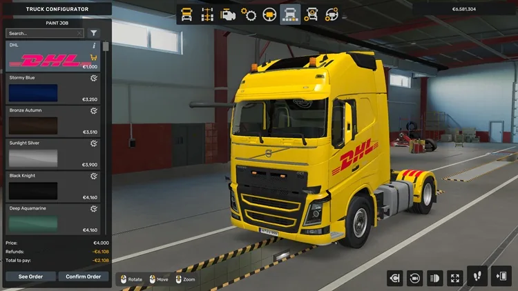 ETS2 1.57 – Volvo FH 4/5/6 DHL Skins