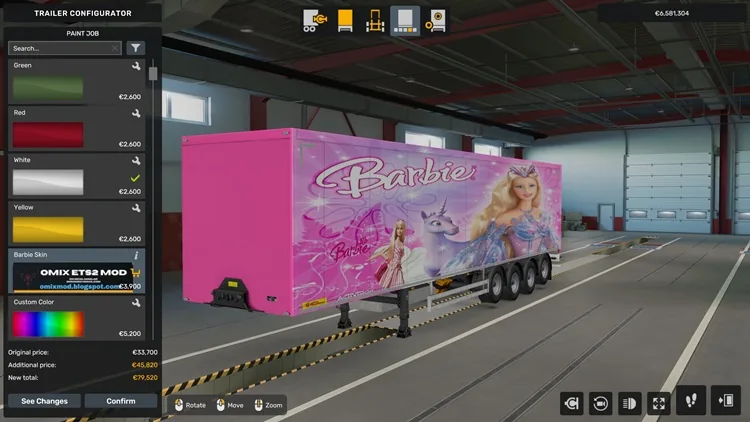 ETS2 1.57 – Barbie Trailer Skin ETS2 1.57 – Barbie Trailer Skin