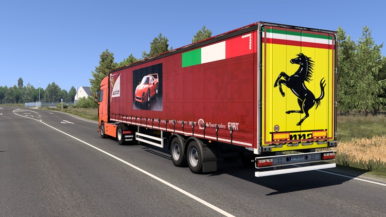 ETS2 1.58 – Ferrari Official Trailer Skin