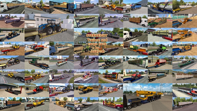 ETS2 1.58 – Overweight Trailers and Cargo Pack V11.10.2