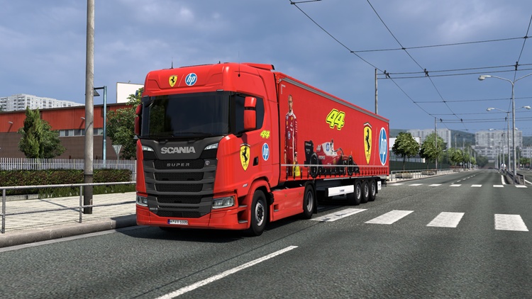 ETS2 1.58 – Scania S and Krone Profiliner Ferrari Skin V1.0