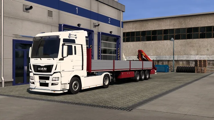 ETS2 1.58 – SCS 3 Steer Axle Crane Trailer V1.1