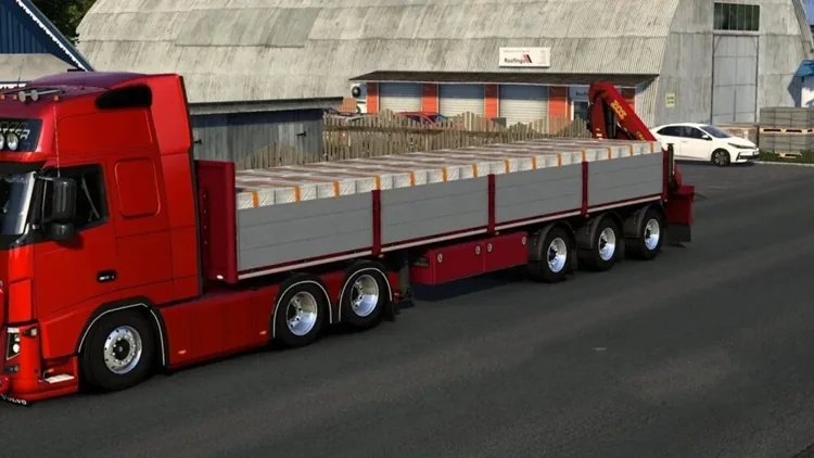 ETS2 1.58 – SCS 3 Steer Axle Crane Trailer V1.1 ETS2 1.58 – SCS 3 Steer Axle Crane Trailer V1.1
