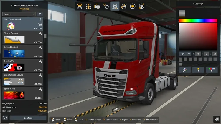 ETS2 DAF High Performance2 Combo Skin V1.0 (1.58)