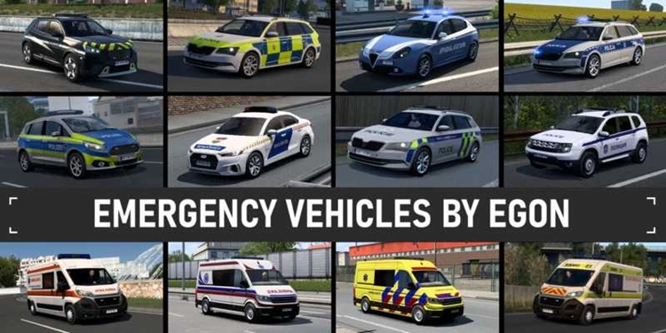 ETS2 Emergency Vehicles V1.2.2 (1.58)