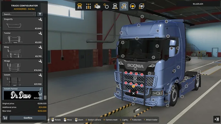 ETS2 Painted Bull Bar V1.2 (1.58)
