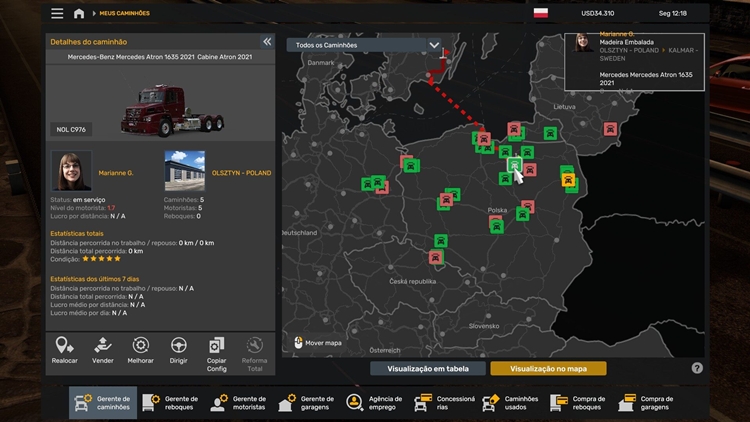 ETS2 Mercedes-Benz Atron 1635 Profile Mod 1.58