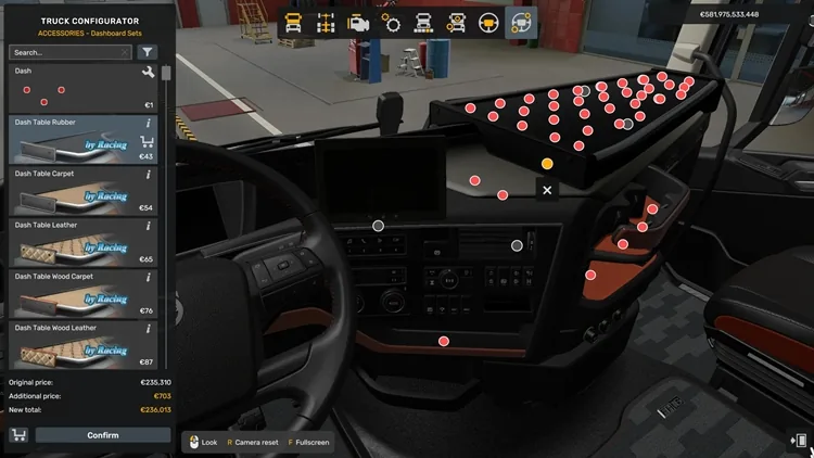 ETS2 1.60 Truck Tables Pack